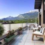 Vue terrasse Résidence Domaine des Courtoises à Pont de Claix Programme Neuf Edifim