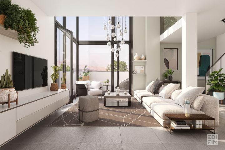 Perspective intérieure résidence SAINTE ROSE à Chambéry