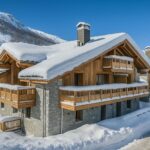 La résidence NAOS à Le Bettex sous la neige.