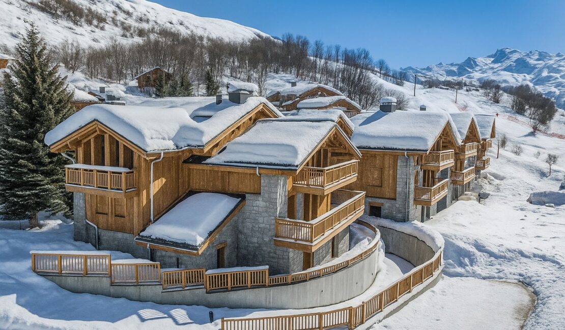 La résidence NAOS à Le Bettex sous la neige.