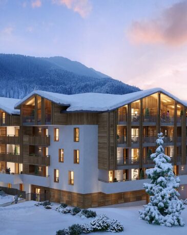 Perspective LE KOS à Saint Jean de Sixt sous la neige.