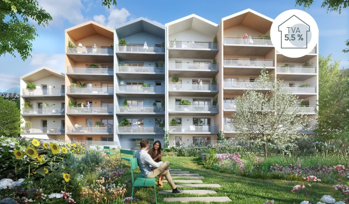 Perspective extérieure de la résidence LE VAN GOGH à Pont-de-Claix.