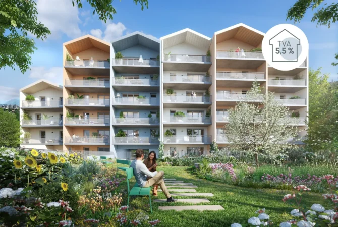 Perspective extérieure de la résidence LE VAN GOGH à Pont-de-Claix.