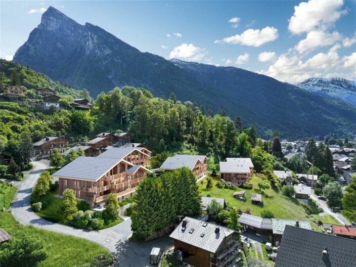 Perspective de l'extérieur de la résidence SINAYA à Samoëns.