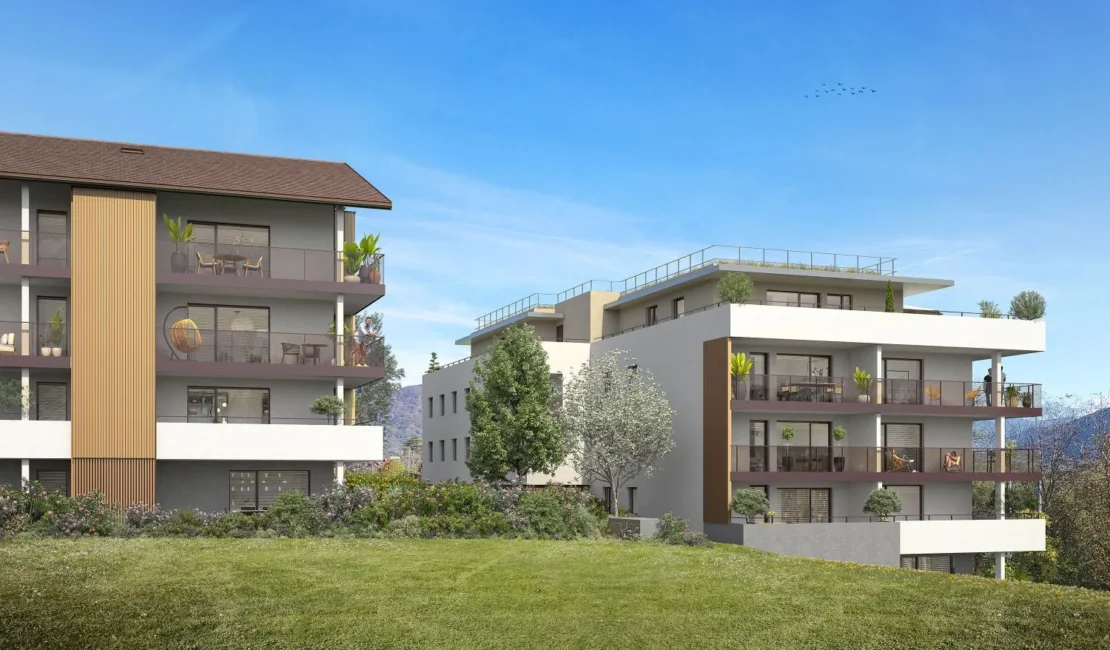 Perspective jour de la résidence LISEA à La Roche-sur-Foron.